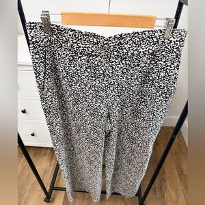 Marine Layer Black and White Patterned Wide Leg Pants